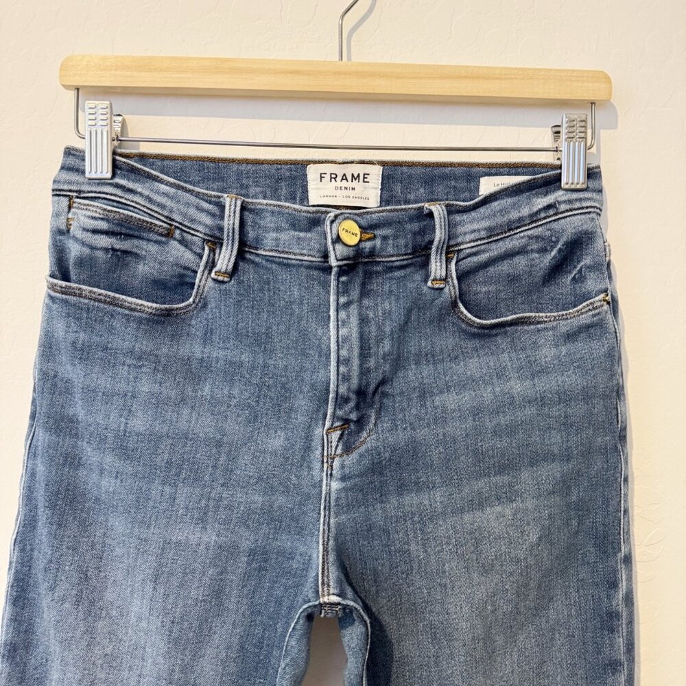 Frame Denim Le High Rise Straight Leg Jeans Casual Preppy Blue Bestia Size 29 - Picture 4 of 12